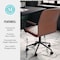 Martha Stewart Taytum Upholstered Office Chair in Saddle Brown/Oil Rubbed Bronze CH-142370-BR-BK-MS - alternate 8
